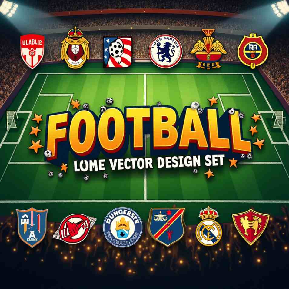 Football Club logo vector design set